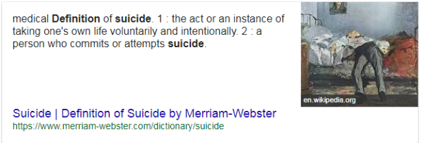Definition Of Suicide